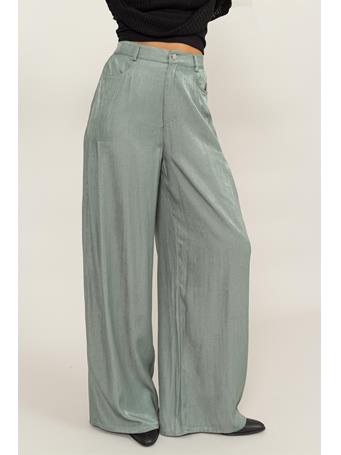 HYFVE - High-Waist Woven Wide-Leg Pants OLIVE