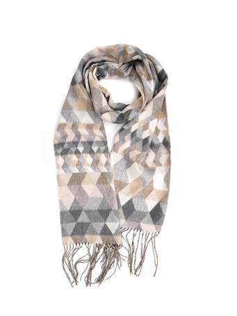 V FRAAS - Gradient Triangles Scarf CAMEL