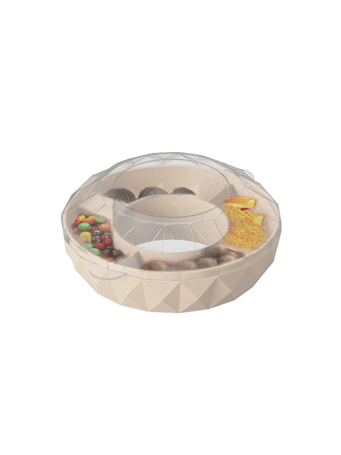 Round Snack Bowl For 40Oz Tumbler With Lid BEIGE