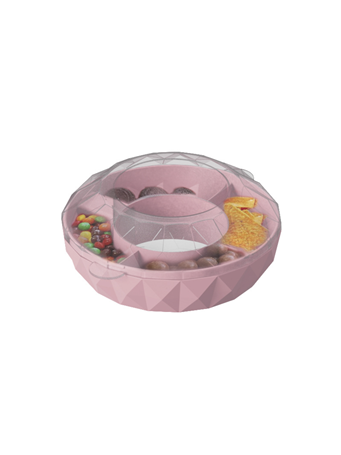 Round Snack Bowl For 40Oz Tumbler With Lid PINK