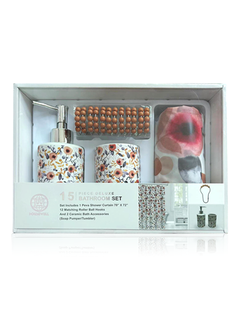 PURITY BATH - 15PC Bath Set ORANGE