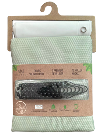 NAONAO 14PC S LINER + S CURTAIN SET GREEN