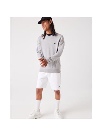 LACOSTE - Mens Organic Cotton Crew Neck Sweater SILVER CHINE