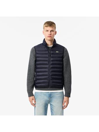 LACOSTE - Water Repellent Puffed Vest HDE NAVY