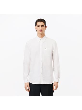 LACOSTE - Regular Fit Cotton Oxford Shirt WHITE