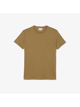 LACOSTE - Crew Neck Pima Cotton Jersey T-Shirt EXPRESSO BROWN