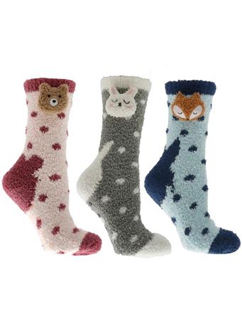 MINXNY - Set of 3 Embroidered Socks ASST