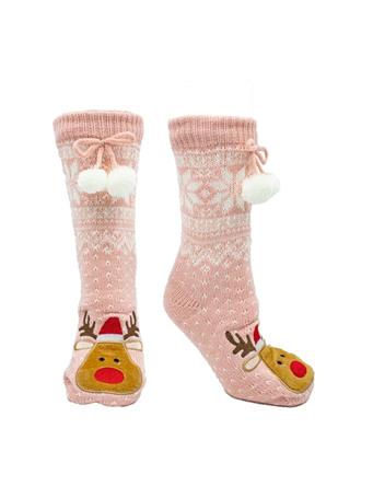 MINXNY - Eucalyptus Spearmint and Shea Butter Infused Slipper Socks BURG