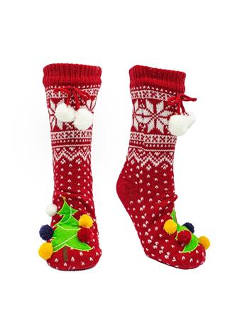 MINXNY - Ugly Sweater Xmas Tree Sock PINK