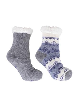 MINXNY - 2 Pairs Velvet Rose Socks, Shea Butter and Rose Infused GREY