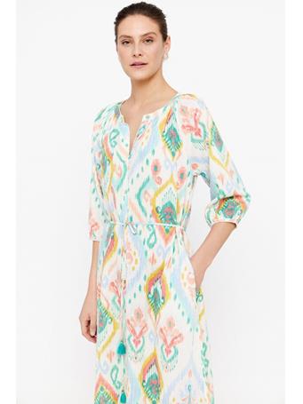 CORTEFIEL - Long Printed Dress WHITE PRINT