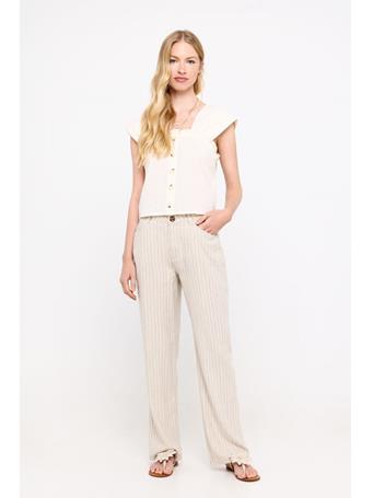 CORTEFIEL - Soft Striped Pants IVORY