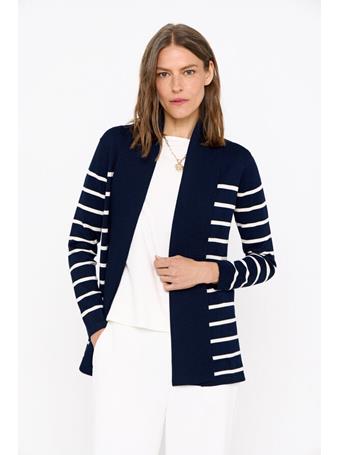 CORTEFIEL - Shawl Collar Knit Jacket BLUE PRINT