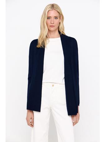 CORTEFIEL - Shawl Collar Knit Jacket NAVY