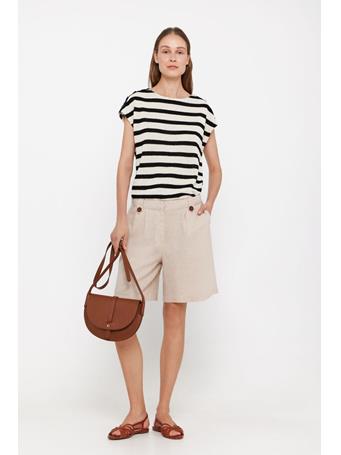 CORTEFIEL - Bermuda Shorts with Linen BEIGE