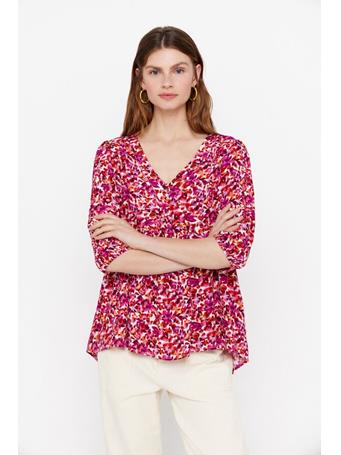 CORTEFIEL - Printed V-Neck Blouse MULTICOLOURED