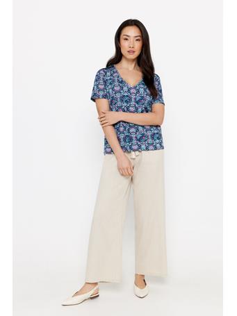 CORTEFIEL - Floral Ribbon T-Shirt BLUE PRINT
