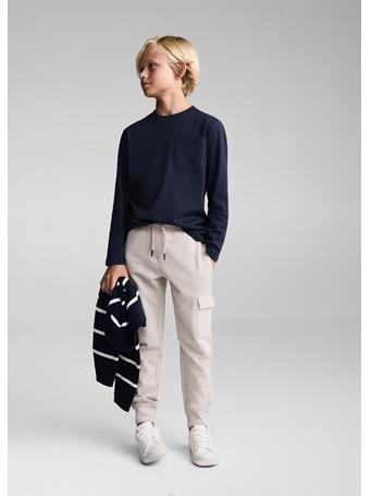 MANGO - Long Sleeve Cotton T-shirt NAVY