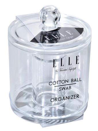 EURO-WARE INC - Elle - Cotton Ball/Cotton Swab Organizer CLEAR