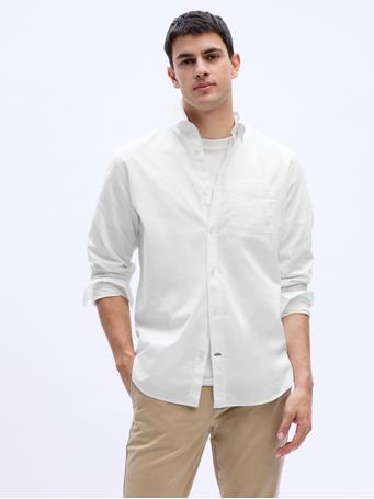 GAP - Stretch Poplin Shirt in Standard Fit OPTIC WHITE