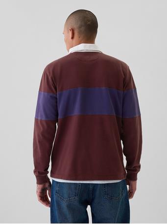 GAP - Relaxed Rugby Polo Shirt NOIR RED 2