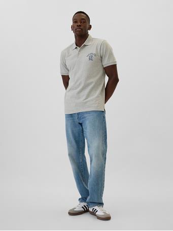 GAP - Graphic Stretch Pique Polo Shirt HEATHER GREY
