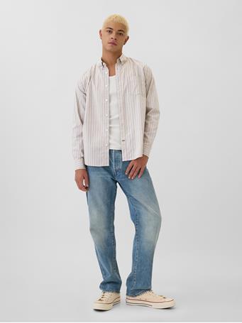 GAP - Shirt GREY WHITE STRIPE