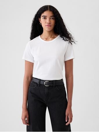 GAP - Organic Cotton Vintage T-Shirt FRESH WHITE