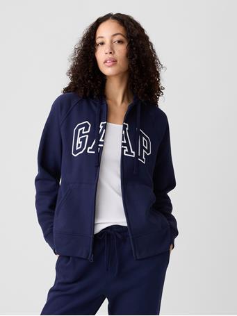 GAP - Logo Zip Hoodie TRUE BLACK V2