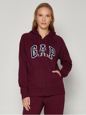 GAP - Logo Zip Hoodie RUBY WINE