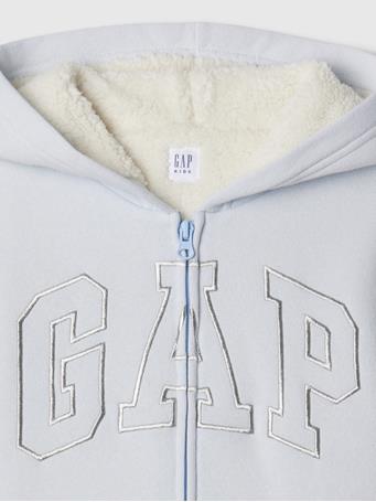 GAP - Kids Gap Logo Sherpa-Lined Zip Hoodie URBAN BLUE