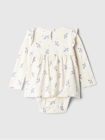 GAP - Baby Floral Bodysuit Dress IVORY FROST