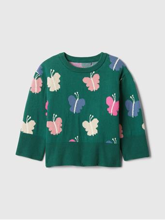 GAP - 24/7 Split-Hem Sweater BALSAM TREE