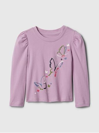 GAP - Mix and Match Puff Sleeve T-Shirt LAVENDER MIST 16-3307