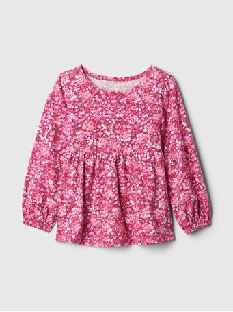 GAP - Long Sleeve Tunic Top PINK FLORAL