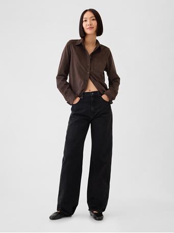 GAP - Vegan Suede Classic Shirt TERRA BROWN