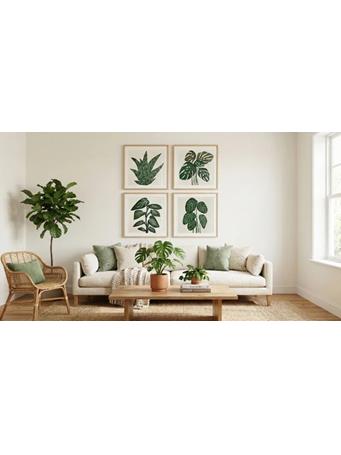 TOWNHOUSE - Tropical Palms 4 Piece Set GREEN