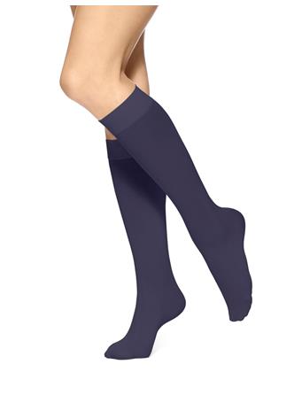 HUE - Soft Opaque Knee Hi Socks NAVY