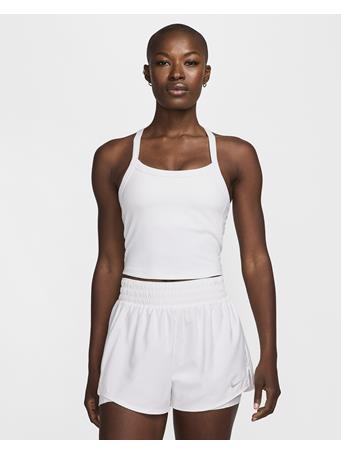 NIKE - One Fitted Women's Dri-FIT Strappy Cropped Tank Top WHITE
