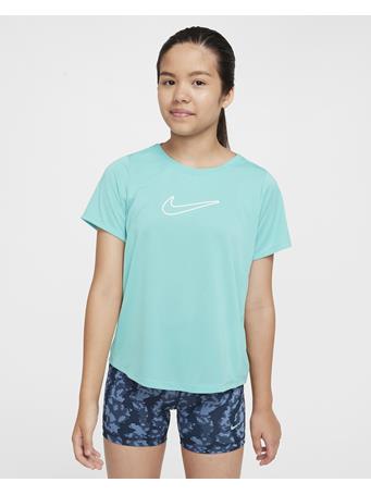NIKE - One Fitted Big Kids' (Girls') Dri-FIT Short-Sleeve Top GREEN FROST