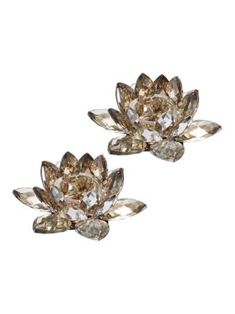 MAISON LUXE - Lotus Gold Candle Holder BROWN