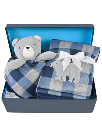 GERBER CHILDRENSWEAR - 2-Piece Baby & Toddler Boys Bear Blanket & Security Blanket Set NOVELTY