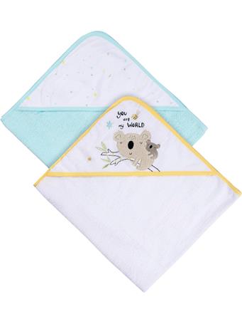 GERBER CHILDRENSWEAR - 2-Pack Baby Neutral Little Animals Hooded Towel NO COLOR