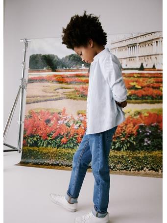 MANGO - Straight Jeans With Turn-up BLUE