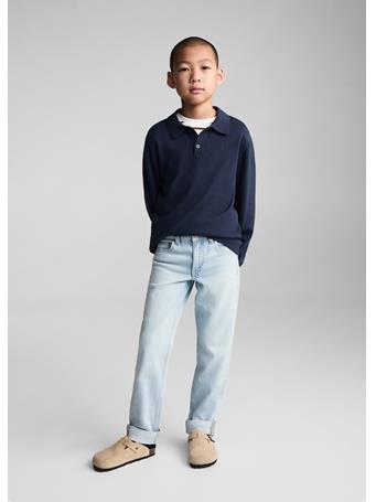 MANGO - Straight Jeans With Turn-up LIGHT BLUE