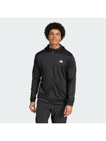 ADIDAS - Train Essentials Camo Full-Zip Men's Hoodie BLACK