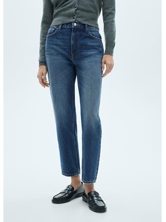 MANGO - Mom2000 High-rise Jeans DARK BLUE