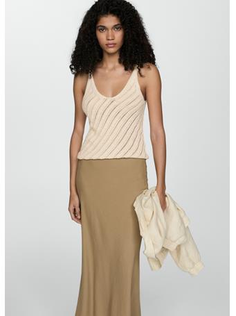 MANGO - Crochet Knitted Top GOLD