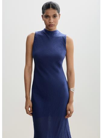 MANGO - Lyocel Midi-dress MEDIUM BLUE