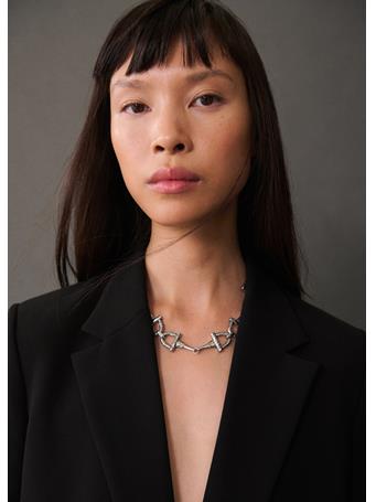 MANGO - Spurs Chain Necklace LT PASTEL GREY